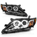 ANZO 2010-2011 Toyota Camry Projector Headlights w/ Halo Black (CCFL) ANZO