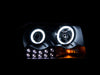 ANZO 2005-2010 Chrysler 300 Projector Headlights w/ Halo Black (Does Not Fit S Models) ANZO