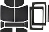 DEI 18-23 Jeep Wrangler JL 4-Door Boom Mat Complete Headliner Kit - 13 Piece - Black Leather Look - Roofs & Roof