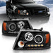 ANZO 2004-2008 Ford F-150 Projector Headlights w/ Halo and LED Black G2 ANZO