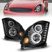 ANZO 2003-2007 Infiniti G35 Projector Headlights w/ Halo Black (CCFL) (HID Compatible) ANZO