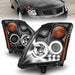 ANZO 2007-2012 Nissan Sentra Projector Headlights Black ANZO