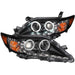 ANZO 2010-2011 Toyota Camry Projector Headlights w/ Halo Black (CCFL) ANZO