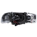 ANZO 1999-2006 Gmc Sierra 1500 Projector Headlights w/ U-Bar Black ANZO