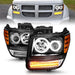 ANZO 2007-2012 Dodge Nitro Projector Headlights w/ Halo Black (CCFL) G2 ANZO