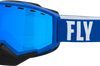 Fly Racing Focus Snow Goggle Black/pink W/ Pink Mirror/rose Lens - Blue/White - Apparel Collection