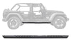 Go Rhino V-Series V3 Side Step - Universal 74in. (Fits 4DR) - Tex. Blk - Nerf Bars & Running Boards
