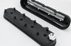 Granatelli Motor Sports 96-22 GM LS Tall Valve Cover w/Angled Coil Mounts - Black Wrinkle (Pair) - Engine Components
