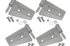 Kentrol 07-18 Jeep Wrangler JK Door Hinge Set 4 Pieces 2 Bare Grey - Exterior Styling