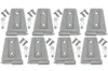 Kentrol 07-18 Jeep Wrangler JK Door Hinge Set 8 Pieces 4 Bare Grey - Exterior Styling