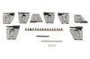 Kentrol 07-18 Jeep Wrangler JK Door Hinge Set 8 Pieces 4 Door- Polished Silver - Exterior Styling
