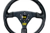 OMP GP Racing Steering Wheel - Black/Black - Interior Accessories