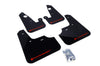 Rally Armor 07-17 Mitsubishi Lancer Black UR Mud Flap w/ Red Logo - Body & Protection
