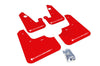 Rally Armor 07-17 Mitsubishi Lancer Red UR Mud Flap w/ White Logo - Body & Protection