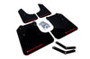 Rally Armor 08-10 Subaru WRX (Hatch & Sedan) / 08-11 Impreza 2.5i Black UR Mud Flap w/ Red Logo - Body Protection