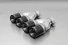Remus 2006 Peugeot 207 1.4L/1.6L 84mm Black Chrome Straight w/Carbon Insert Tail Pipe Set - Exhaust Mufflers & Tips