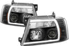 SPYDER Spyder 04-08 Ford F-150 Projector Headlights - Light Bar DRL - Black PRO-YD-FF15004V2-LB-BK - Lights