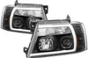 SPYDER Spyder 04-08 Ford F-150 Projector Headlights - Light Bar DRL - Black PRO-YD-FF15004V2-LB-BK - Lights