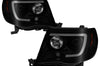 SPYDER Spyder 05-11 Toyota Tacoma Ver 2 Proj Headlights - Light Bar DRL - Black Smoke PRO-YD-TT05V2-LB-BSM - Lights