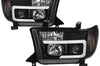 SPYDER Spyder 08-13 Toyota Sequoia Projector Headlights - Light Bar DRL - Black PRO-YD-TTU07V2-LB-BK - Lights