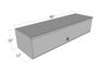 Westin Westin/Brute HD Top Sider 13in x 48in w/flip up Door - Aluminum - Exterior Styling