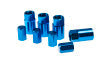 Wheel Mate Aluminum TPMS Valve Stem Cover - Blue Anodize - and Tire Accessories