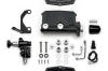 Wilwood Compact Tandem M/C - 1.12in Bore w/RH Bracket and Valve - Black - Brakes Rotors & Pads