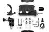 Wilwood Compact Tandem M/C - 15/16in Bore - w/Bracket and Valve (Pushrod) - Black - Brakes Rotors & Pads