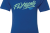Fly Racing Youth Khaos Tee Grey Ys - Blue / Large