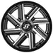 Chopper Wheel 14x7 4/110 5+2 (+10mm) Blk/Machined SEDONA